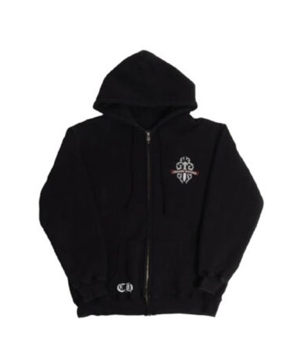 Chrome Hearts Dagger Zip Up Cross Hoodie – Black