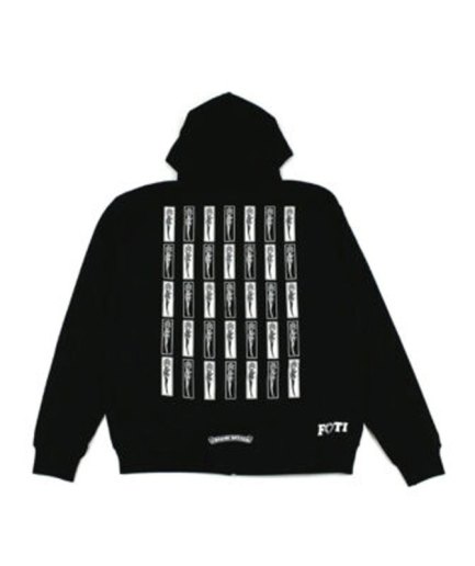 Chrome Hearts Foti Jarvis Block Zip Up Hoodie – Black