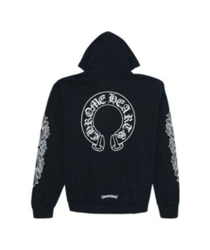 Chrome Hearts Horse Shoe Floral Hoodie – Black