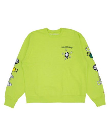 Chrome Hearts Matty Boy Link Crewneck Sweatshirt – Lime Green